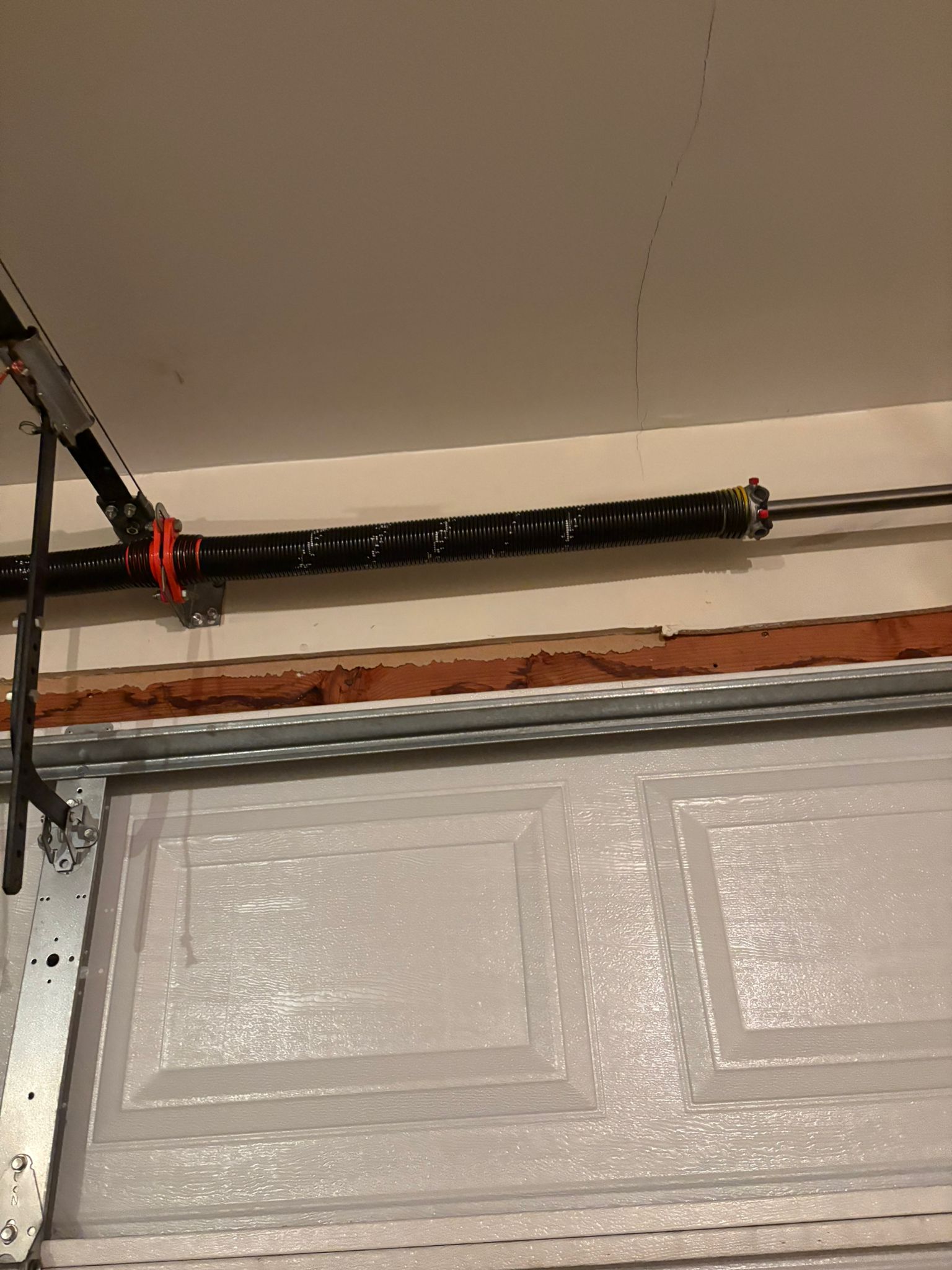 After - spring replacement close up